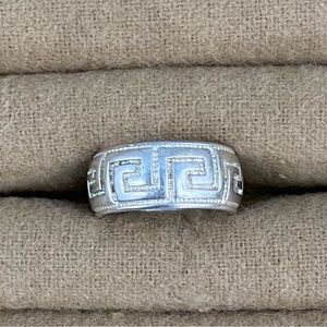 Greek Key Sterling Silver Milor ring Size 7